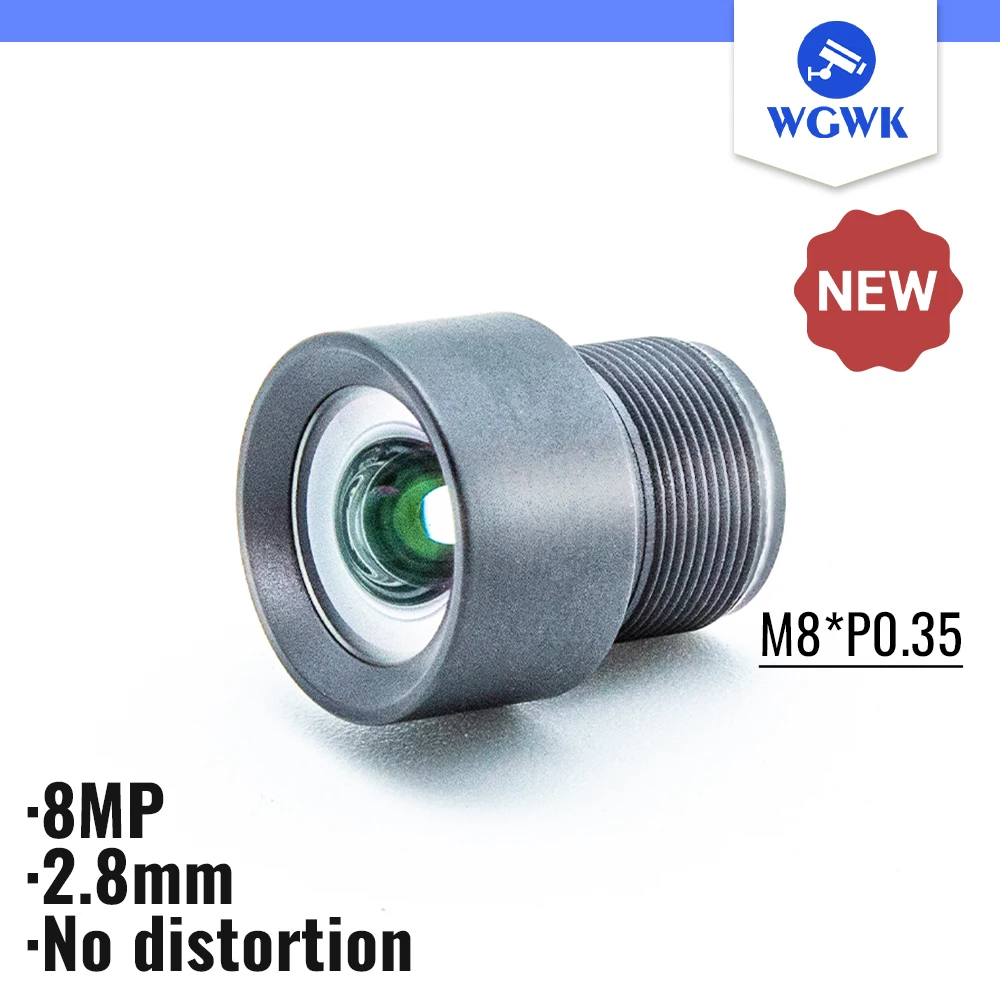 

WGWK-3759 CCTV Camera Lens HD 8MP 2.8mm M8 Mount No Distortion 1/2.8" IMX415 F2.5 Optional For Surveillance Security IP Cameras