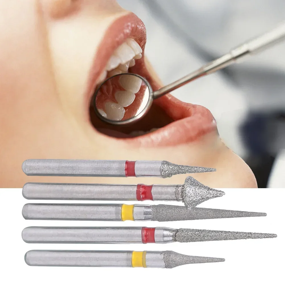 5 Pcs Dental High Speed Diamond Bur Orthodontic Interproximal Enamel Set Dentist Tool Lab Dental Material Emery Powder Drill Bit