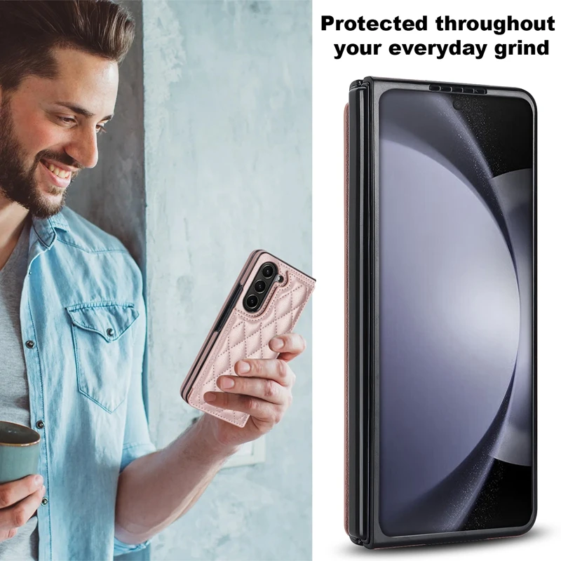 For Samsung Galaxy Z Fold5 4 3 Huawei P50 Pocket Vivo X Fold2 Huawei Mate X3 Wallet Small Fragrance Button Flip Leather Cover