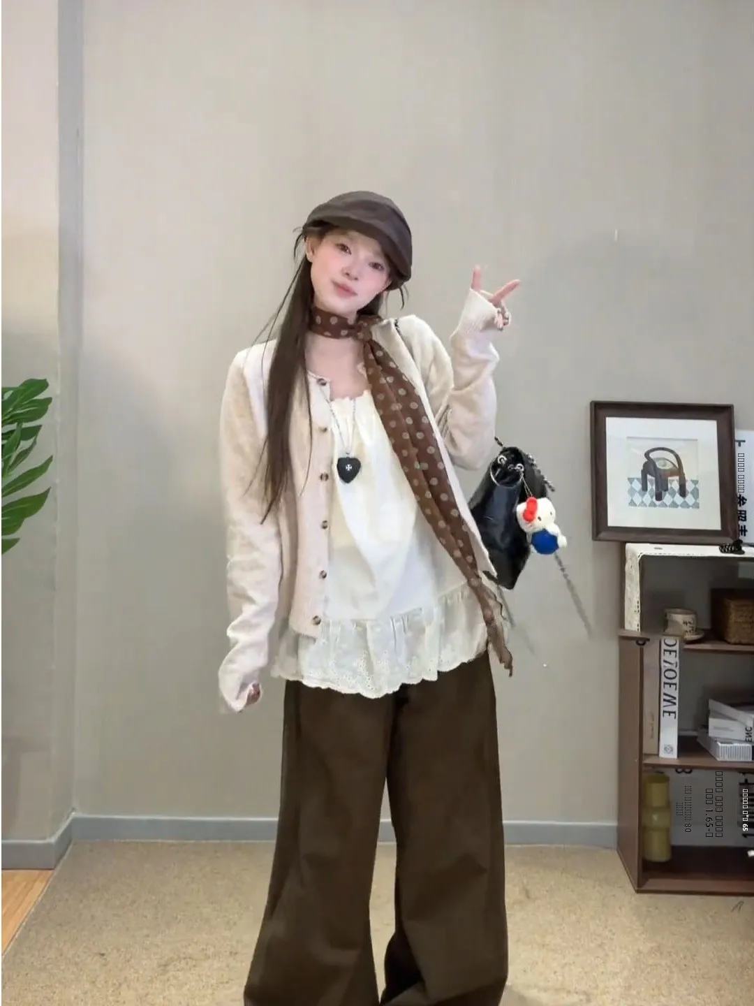 سترة نسائية مفتوحة محبوكة ناعمة من Mintenn للخريف والشتاء ملابس خارجية فضفاضة بطبقات سترة لطيفة Sle للتنقل