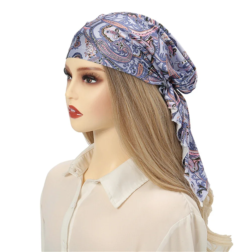 

Предварительно завязанные мусульманские женские хиджабы, внутренняя шляпа, шапочки, атласный тюрбан, эластичная шапка для химиотерапии, банданы от выпадения волос, женский шарф на голову