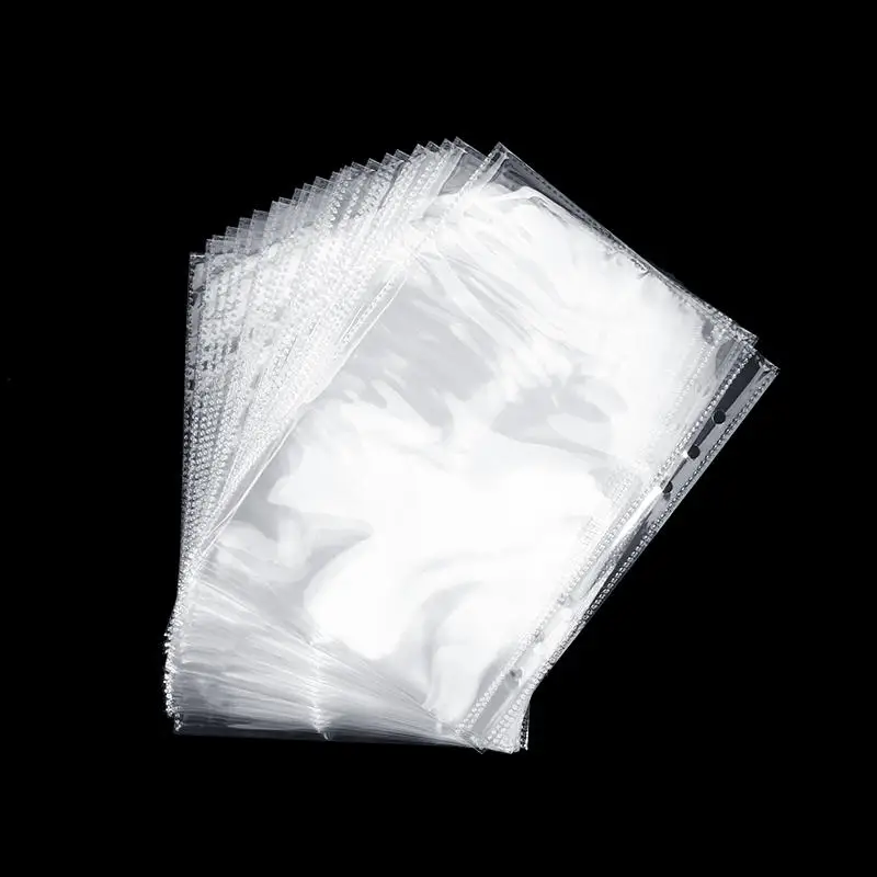 

A5 Transparent PVC File Folders Loose Leaf Bag Notebook Document Filing Bag Photo Card Collection Book Bag Postcard Organizer