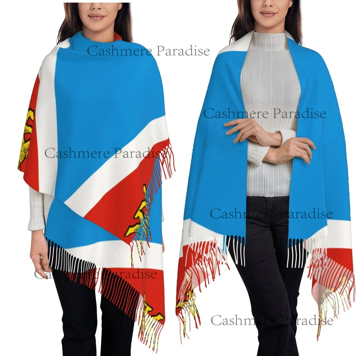 プリモルスキー地方旗-レディース-暖かい冬用インフィニティスカーフ-スカーフ-秋と冬