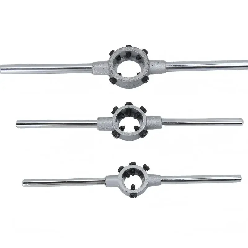 Tool Tree Adjustable Thread Die Stock Wrench M2-M6 Detachable Handle High Hardness Manual Threading Tool for Metal Processing