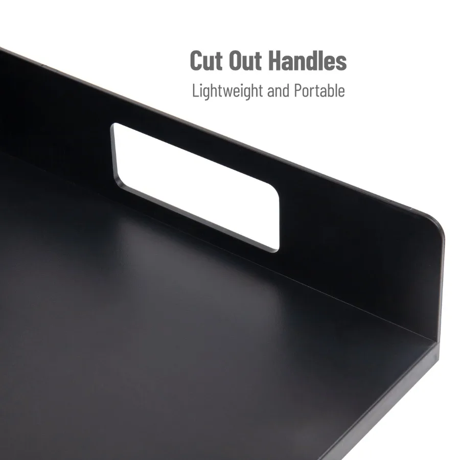 Utensil Napkin and Plate Holder Silverware Organizer Serving Tray Plastic Black view 4