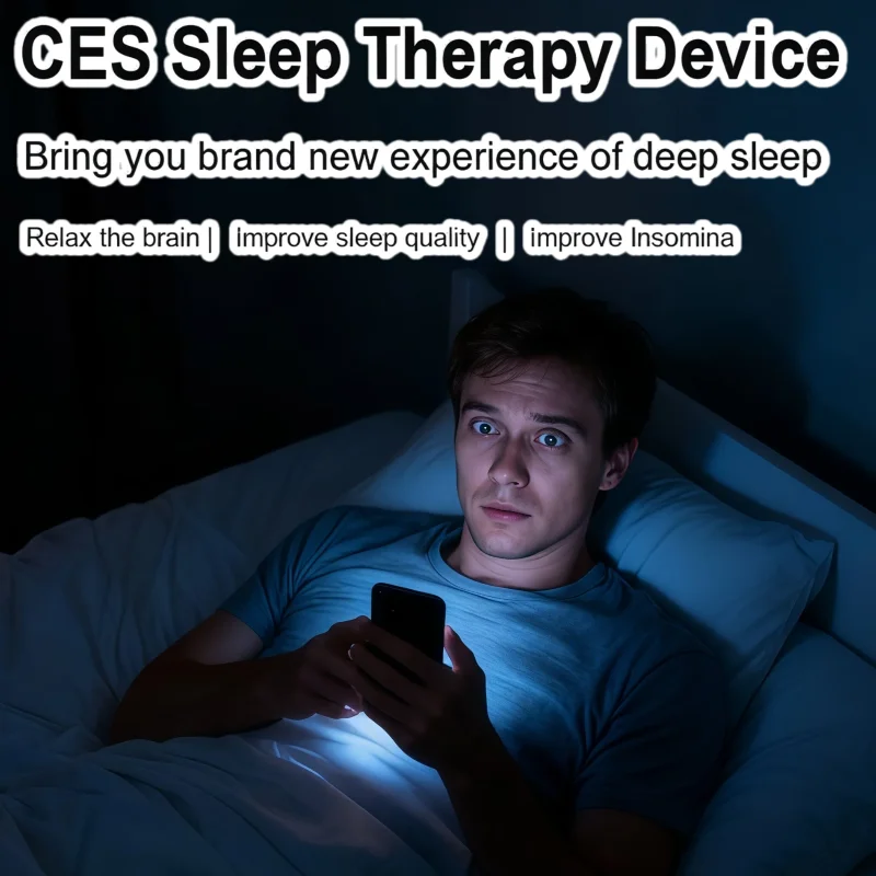 

CES Sleep Aid Device Insomnia Anxiety Depression Relief EMS Smart Sleep Aid Healthy Sleep Black Technology Improve Sleep Hypnosi