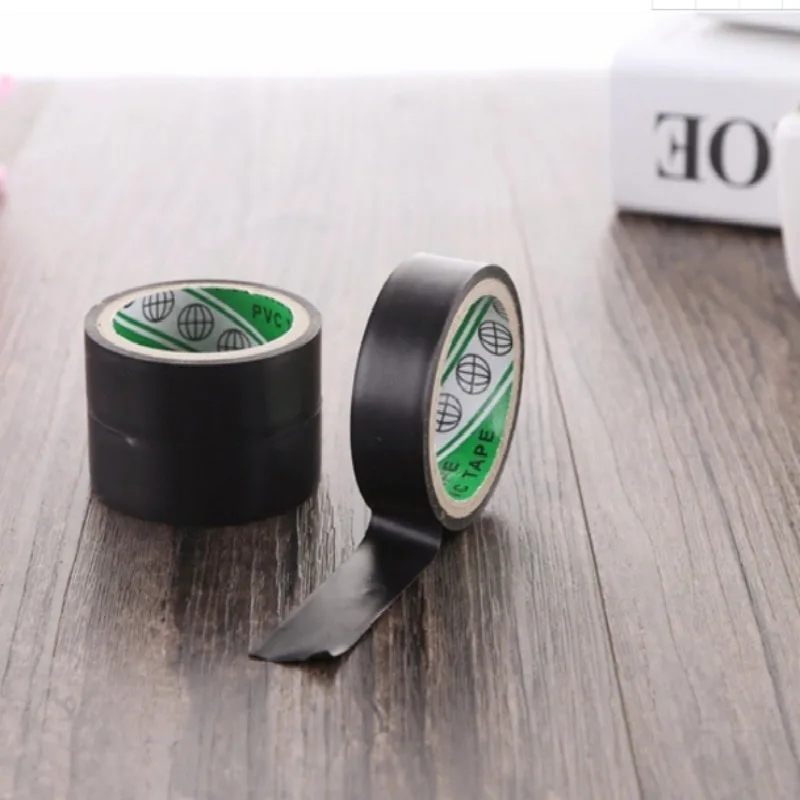3 لفات من الأشرطة الكهربائية البلاستيكية السوداء، شريط لاصق عازل مثبطات اللهب، أدوات كهربائية ذاتية الصنع 18 مم × 5 م #5