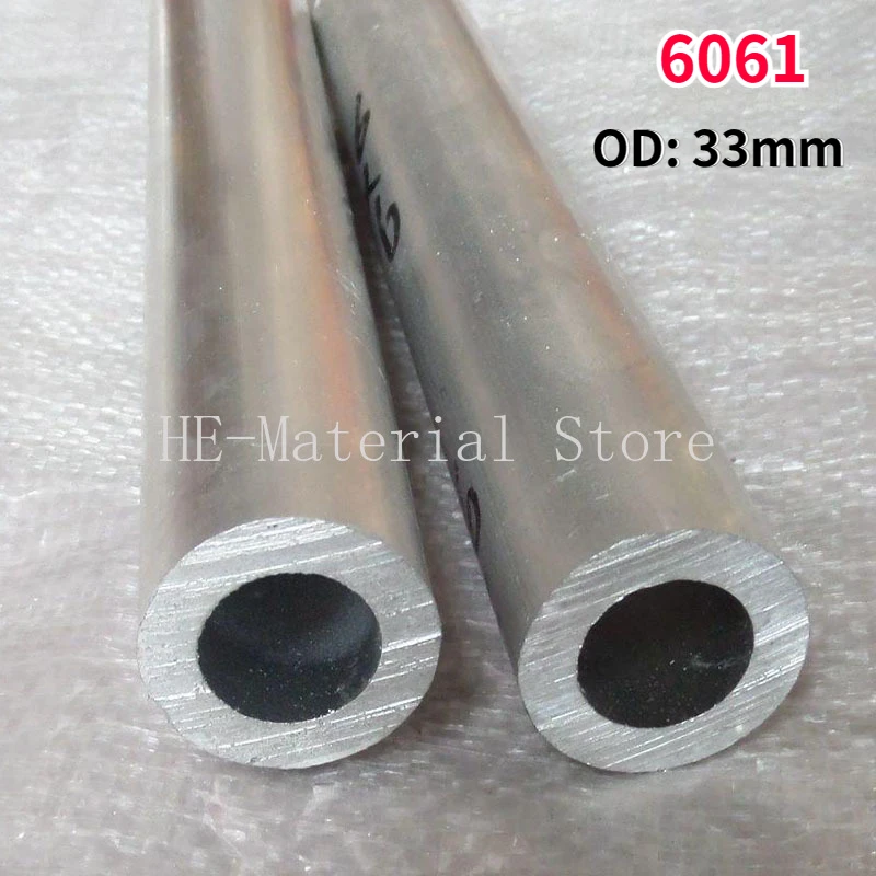 

1Pcs Length 100mm 6061 Aluminium Alloy Tube OD 33mm Hollow Round Aluminum Pipe ID 7.8/9/10/15/16/20/24/25.5/27mm