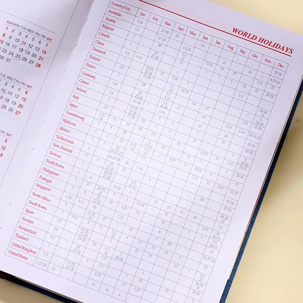 دفتر حلزوني مع ورق سميك لليوميات ، مخطط شهري ، جدول اجتماعات ، مخطط شهري ، مكتب ، لا للكفاءة