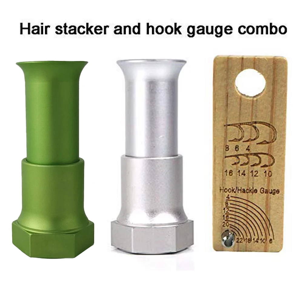 Aventik Hair Stacker Fly Tying Tools And Wooden Hook Size Gauge Measure Tool Made in USA Fly Tying Tools