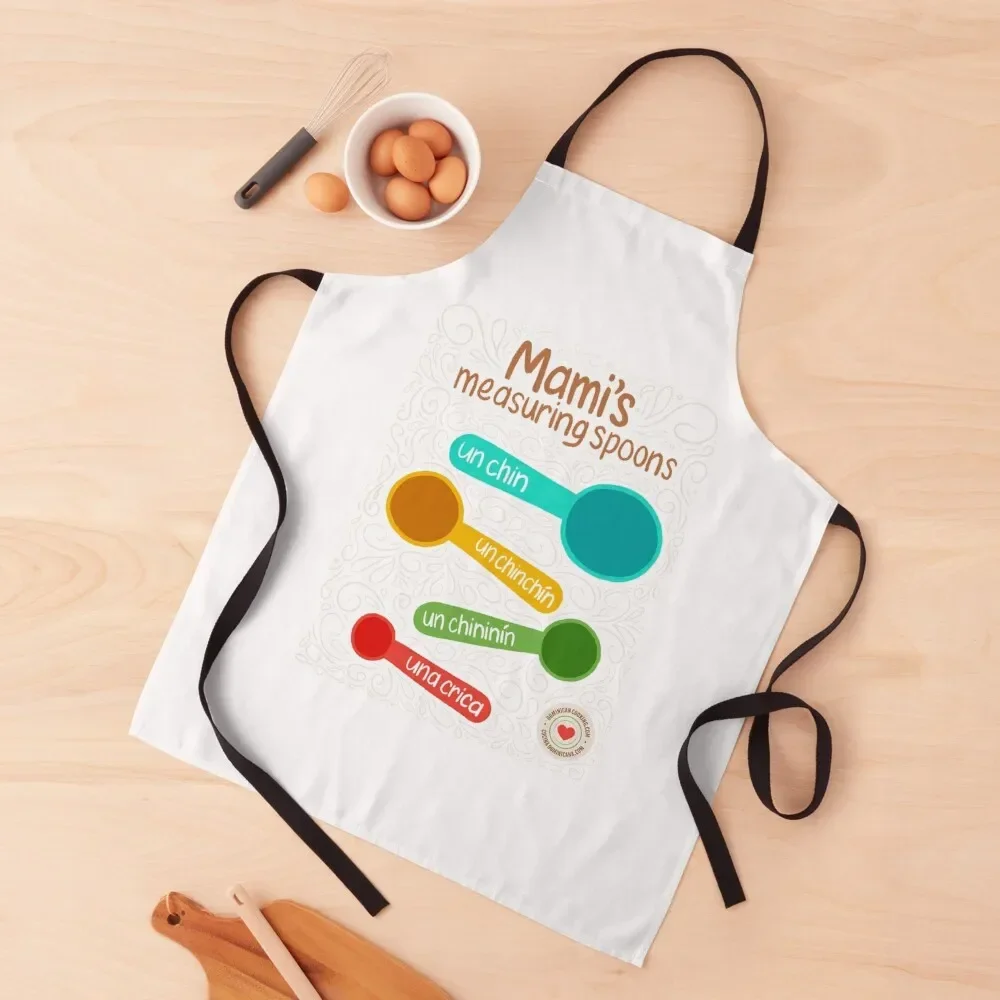 Mami's Measuring Spoon - Dominican Humor Apron Kitchen accessories Funny Kitchen Tools Household Items Kitchen Apron