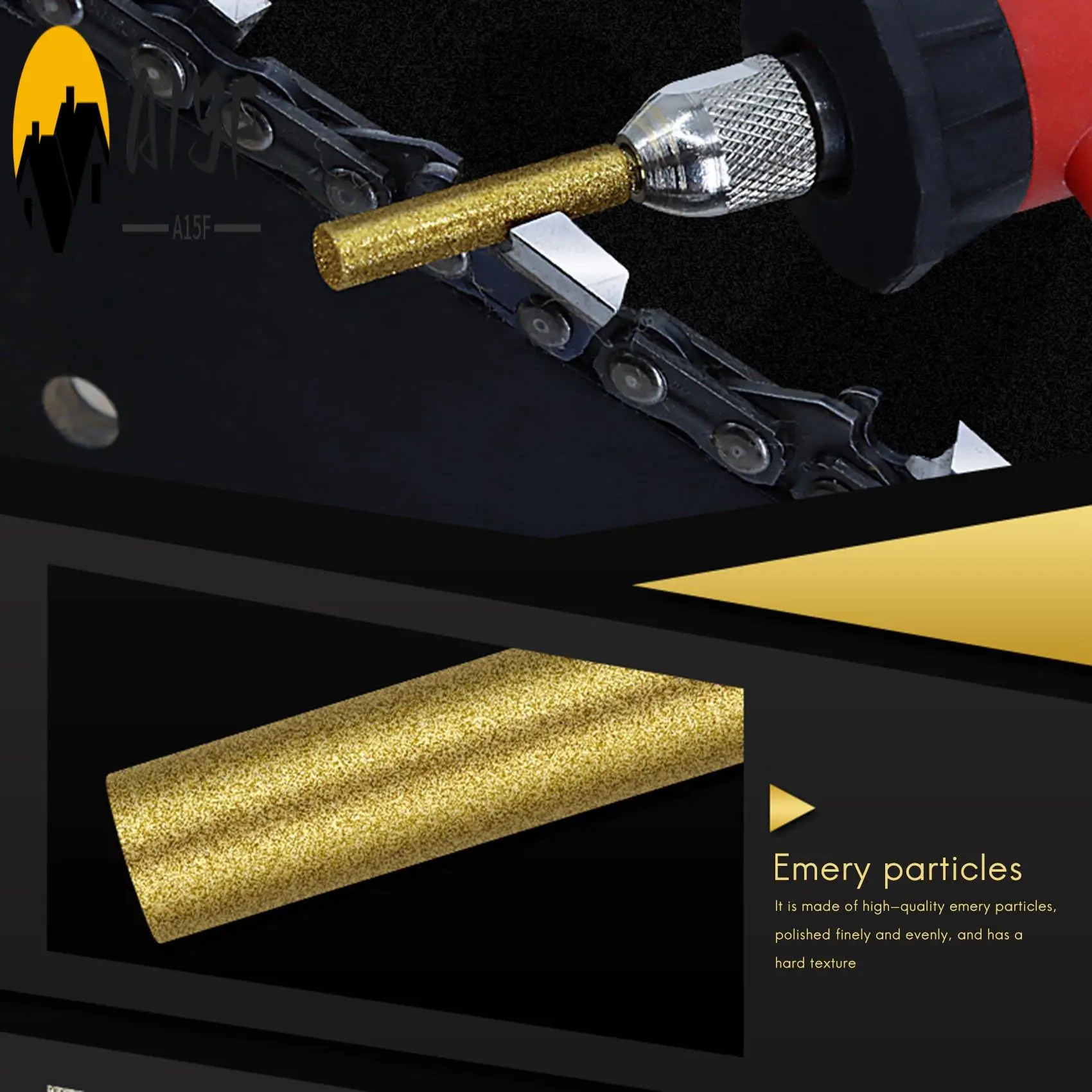 A15F-6PCS Chainsaw Sharpener Is Suitable For Grinding Jade, Glass And Cemented Carbide With Chain Saw