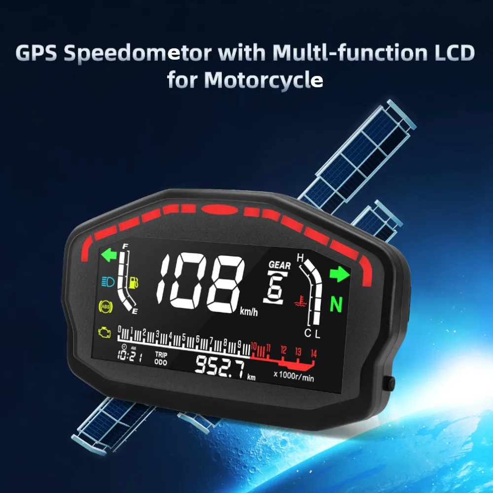 Custom Universal RPM Motorcycle Instrument GPS Speedometer Digital Odometer Gauge Tachometer For Kawasaki For Suzuk 2/4 cylinder