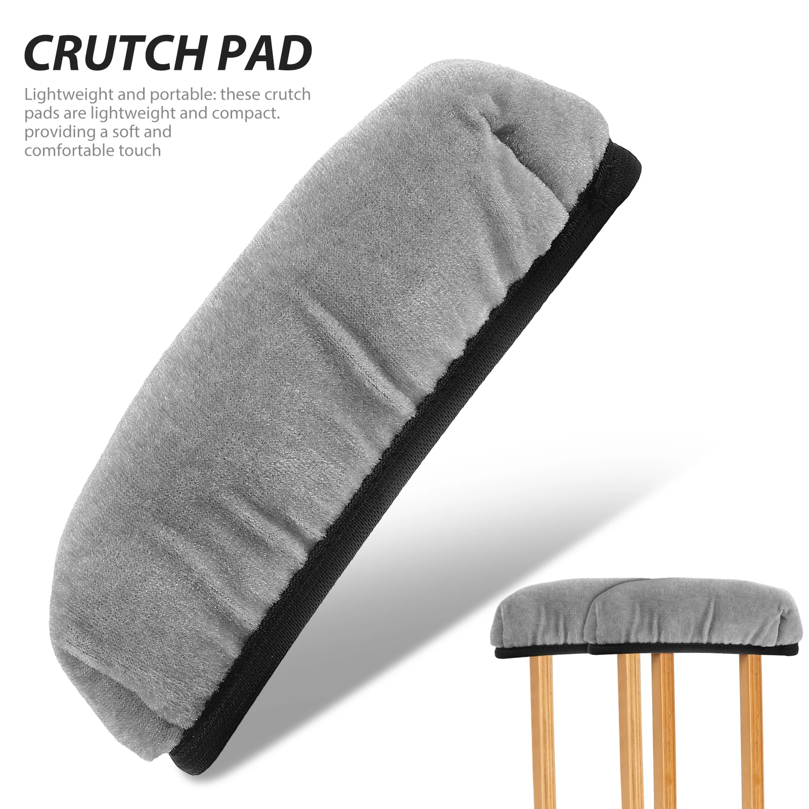 

2Pcs Armpit Pads Crutches Comfortable Soft Velour Sponge Anticollision Elastic Replaceable Durable Lightweight Portable Underarm
