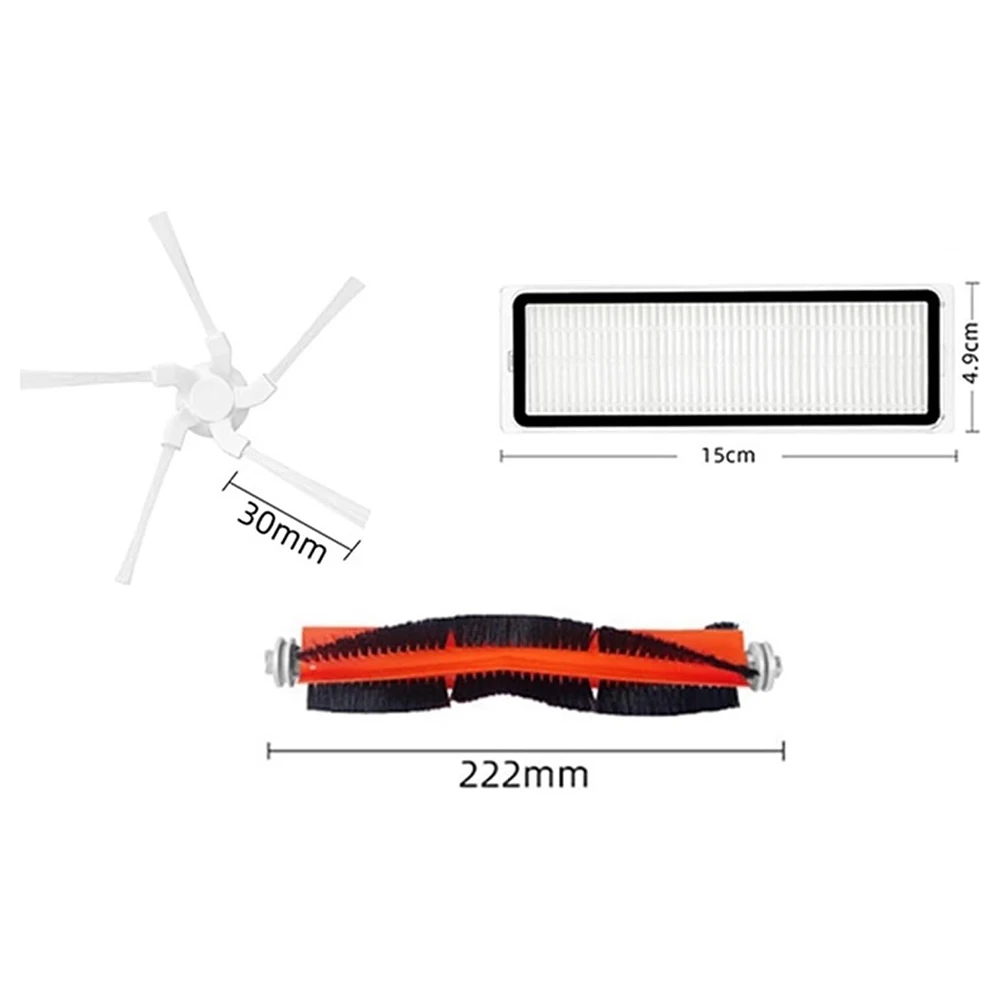 Replacement Part For Dreame W10 / W10 Pro Robot Vacuum Cleaner, Main Brush, Mops, HEPA Filters, Side Brushes