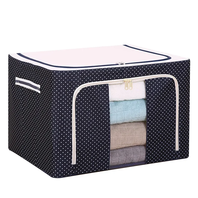 Stackable Clothes Storage Boxes Foldable Oxford Clothes Storage Bag With Zipper For Closet Wardrobe Organizer