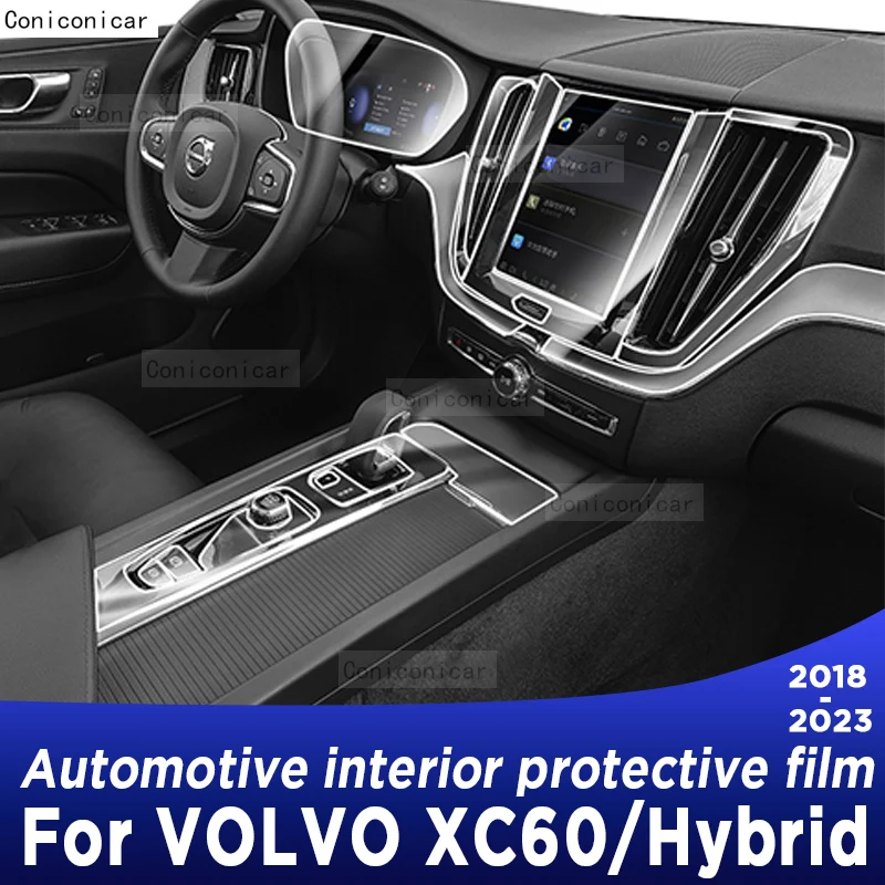 For VOLVO XC60/Hybrid 2018-2023 Gearbox Panel Navigation Automotive Interior Screen Protective Film TPU Anti-Scratch Sticker