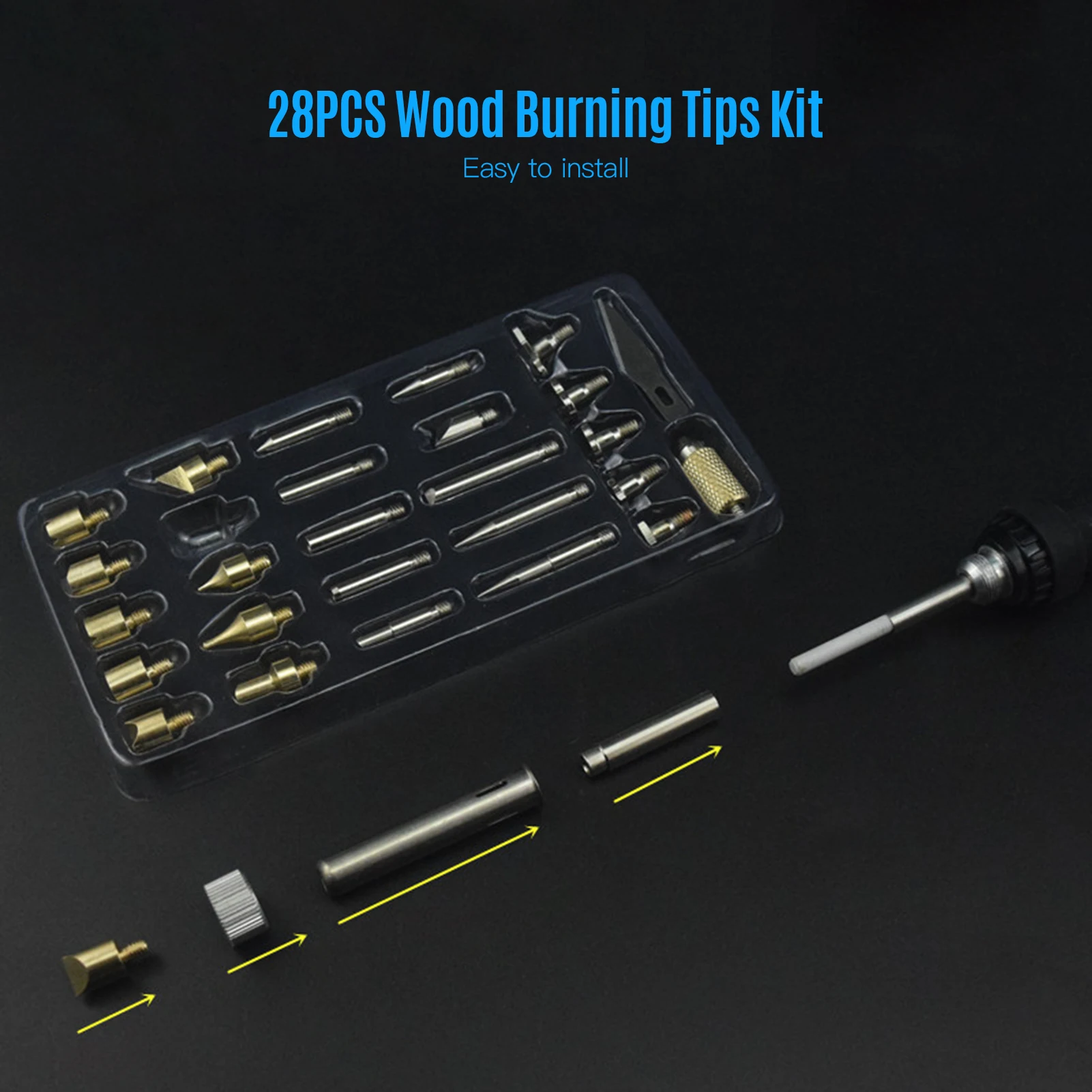 Wood Burning Tool Kit Professional Pyrography Pen Soldering Iron Set Adjustable Temperature from 200-450℃ for Beginners Adults