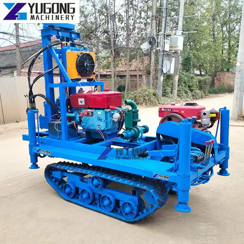 150m Crawler Type Hydraulic Deep Borehole Water Well Drilling Rig for Sale Portable Diesel Water Well Drilling Rig