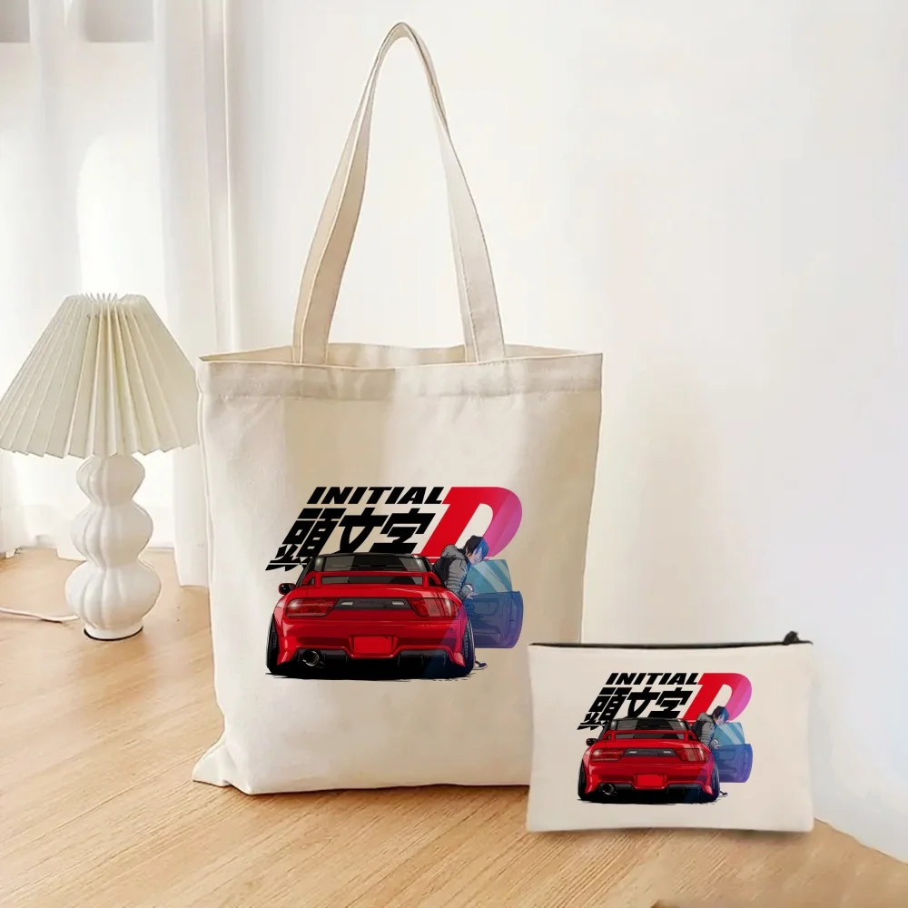 

Initial D AE86 Japan JDM Racing Drift Car Tote Set - Women's Spacious Shoulder Bag with Easy Access & Matching Clutch Pouch