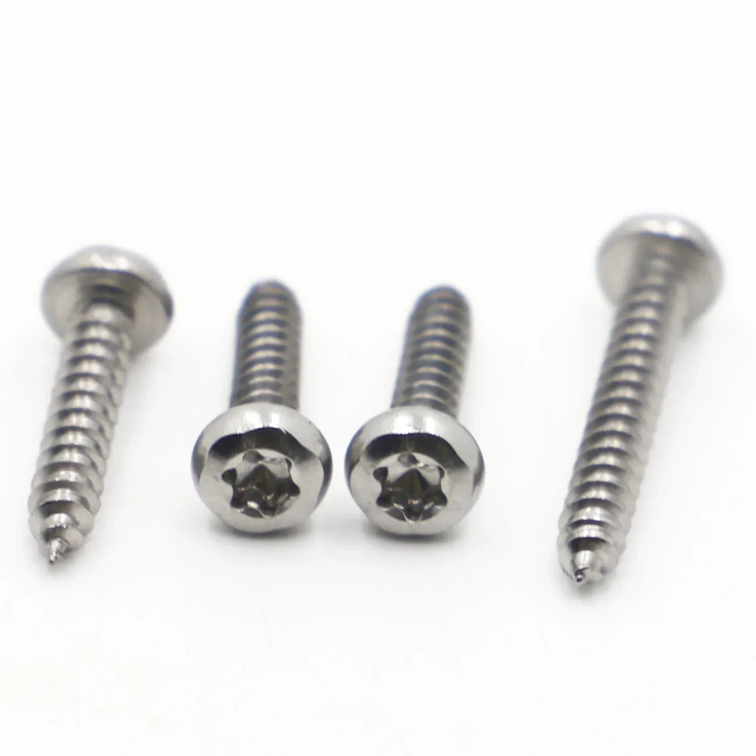 10/20 Stück 304 Edelstahl runder Flachkopf Torx Sechs Lappen selbstschneidende Schraube M2,9 M3,5 M4,2 M4,8 L = 6 * 50 mm – Detail 3