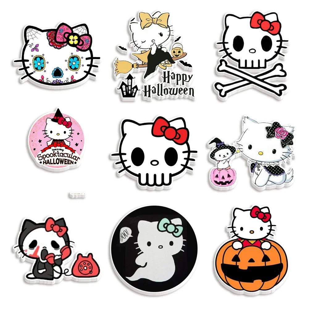 

30 Pcs /Lot Sanrio Happy Halloween Hello Kitty Pumpkin Planar Resin Flatbacks Cabochons For DIY Material Hairbow Centers