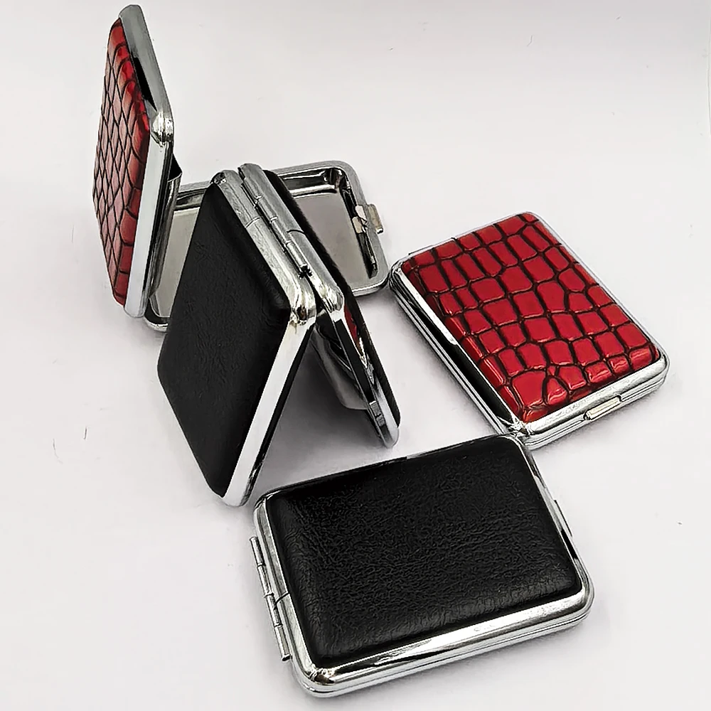 حافظة صندوق مطابقة معدنية مع مكان لاصق، قابلة لإعادة الاستخدام، زر واحد للتخييم في الهواء الطلق، حقيبة تخزين محمولة لعصا الثقاب #4