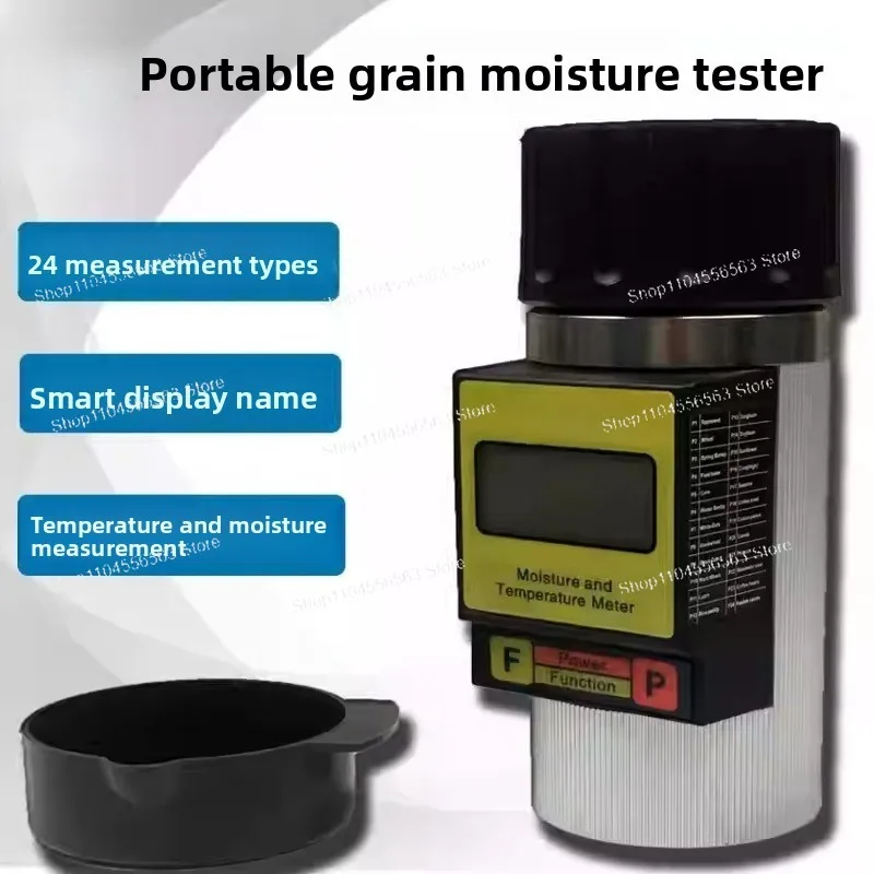 JH-55 Handheld Digital Grain Moisture Meter - Fast Test for Beans/Paddy/Peanuts/Wheat Seeds