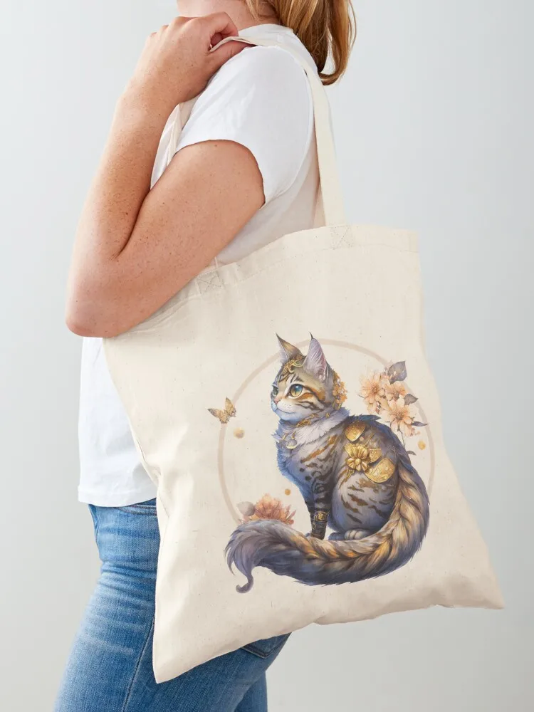 

tabby cat Tote Bag shopper bags for women hand bags reusable shopping bags Canvas bag for women