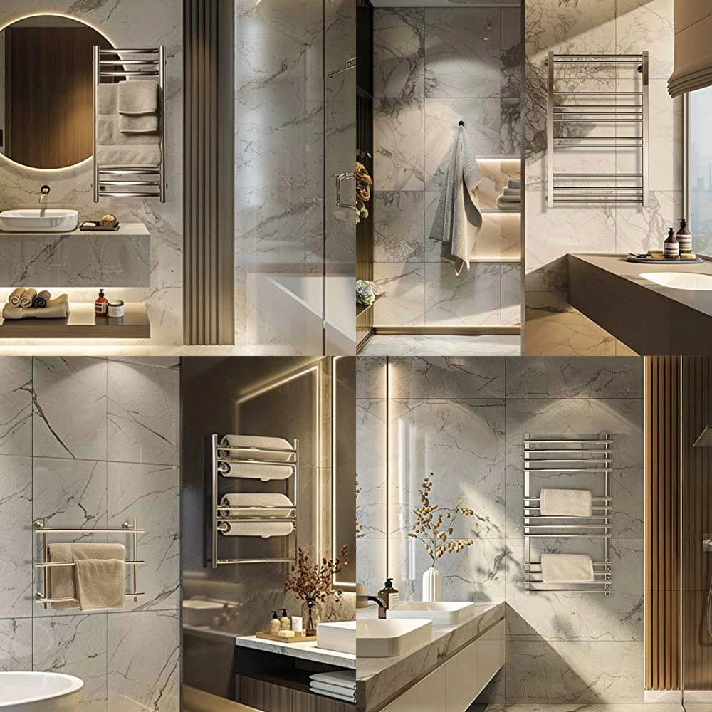 Luxury Bathroom Smart Towel Warmer Dryer Racks Electric Towel Radiators