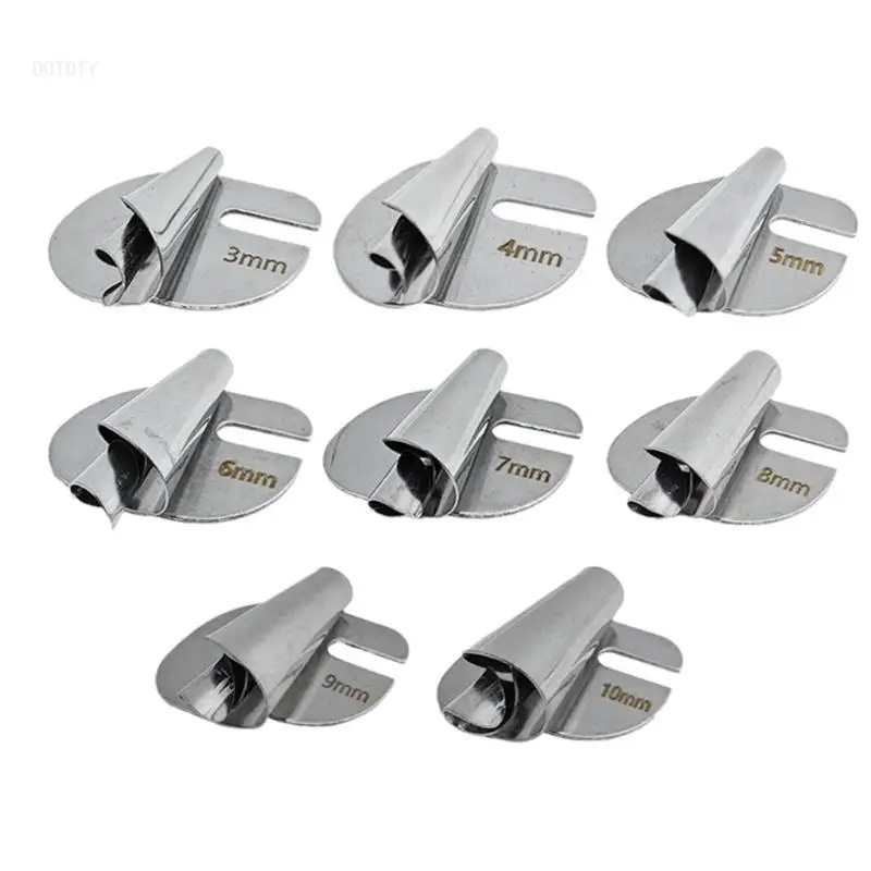 Sewing Rolled Hemmer Foot, 8 Sizes 3mm-10mm Wide Rolled Hem Sewing Machine Presser Foot Seam Guide for Sewing Machine