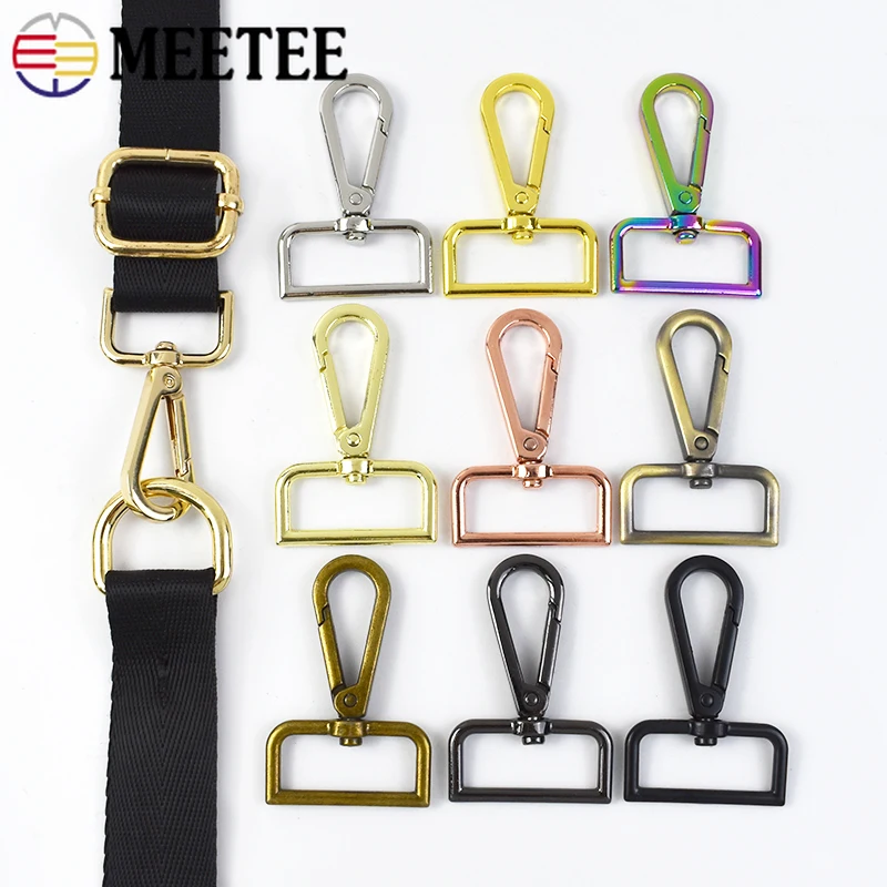 

50Pcs 16/20/25/32/38mm Metal Buckle for Bag Webbing Strap Swivel Clasps Lobster Belt Carabiner Hanger Snap Hook DIY Accessories