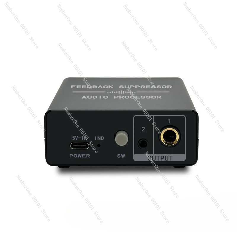 Mini microphone one-touch anti-feedback suppressor lossless smart audio processor