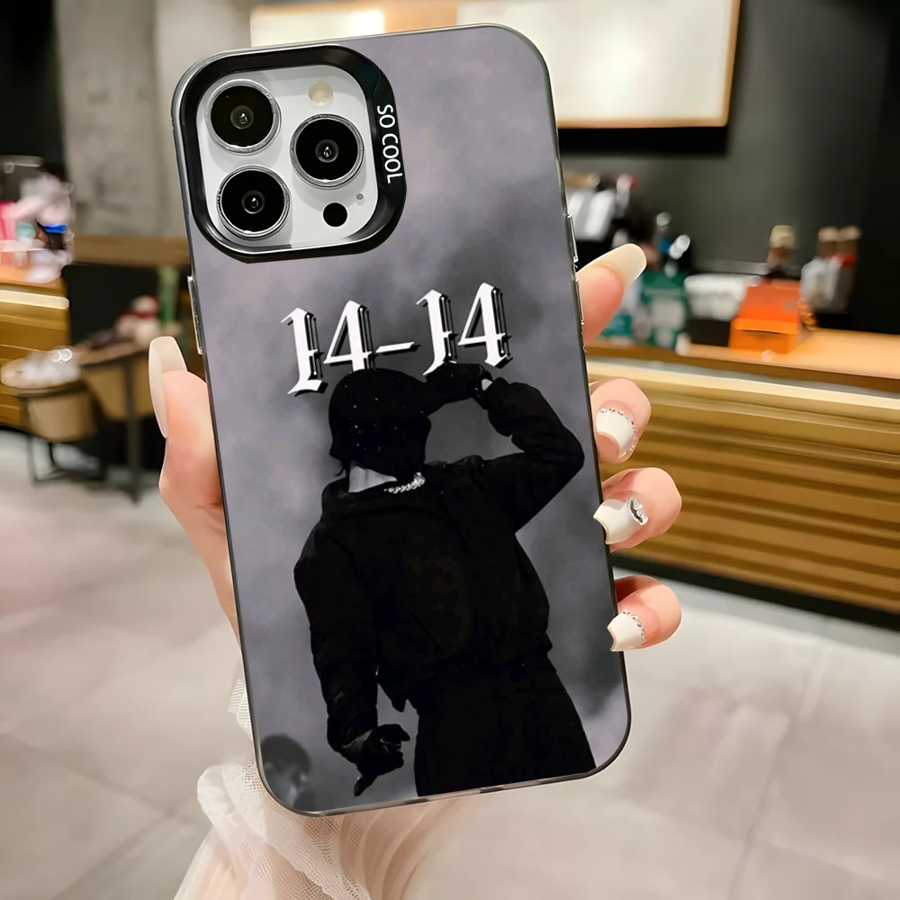 حافظة هاتف G-Gervonta Peso P-Pluma لهاتف iPhone 16,15,14,13,12,11,Pro,Max,Plus,Mini,XS,SE مضادة للسقوط باللون الأسود غير اللامع