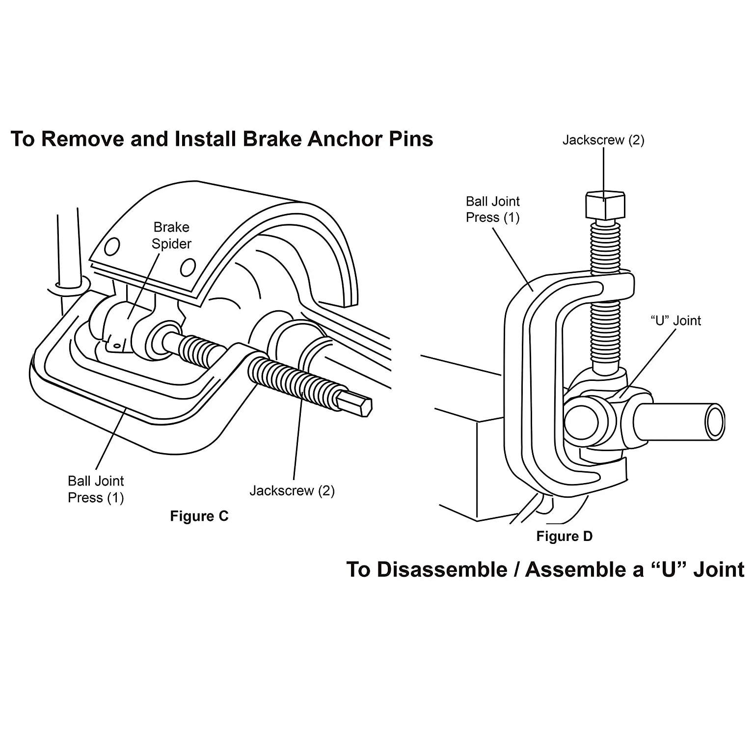 10PCS Heavy Duty Ball Joint Press 4 in 1 & U Joint Removal Tool Kit with 4WD Adapters