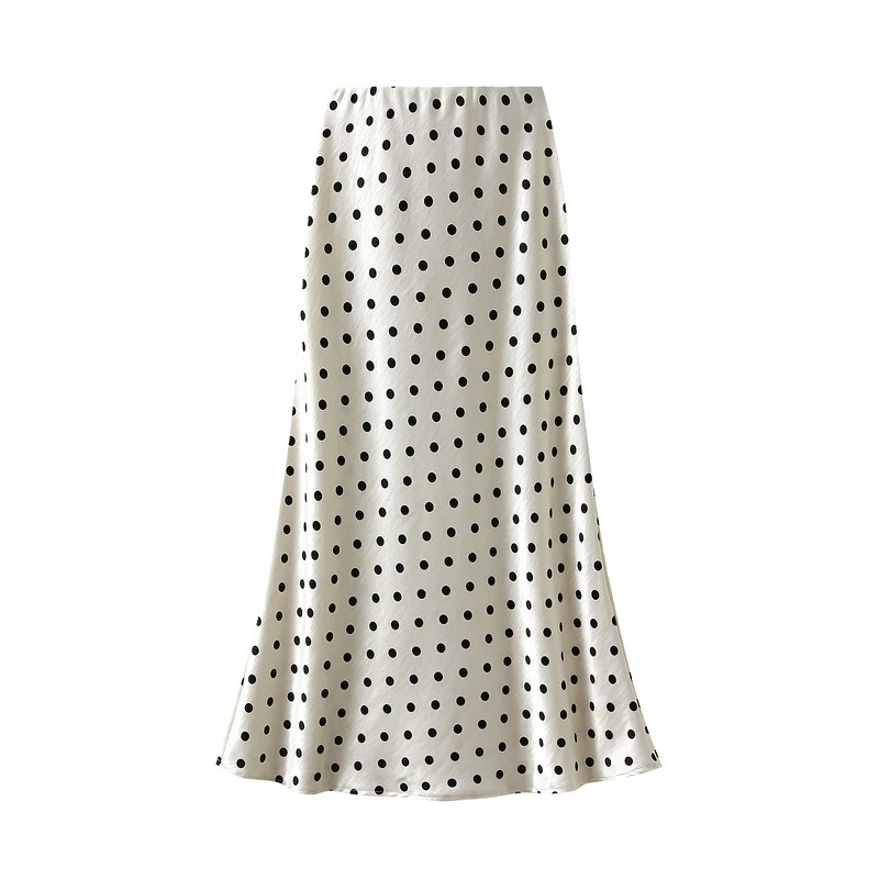 

Polka-dot Skirt Female Spring 2025 High Waist Temperament Straight Tube Hip Long A-line Skirt