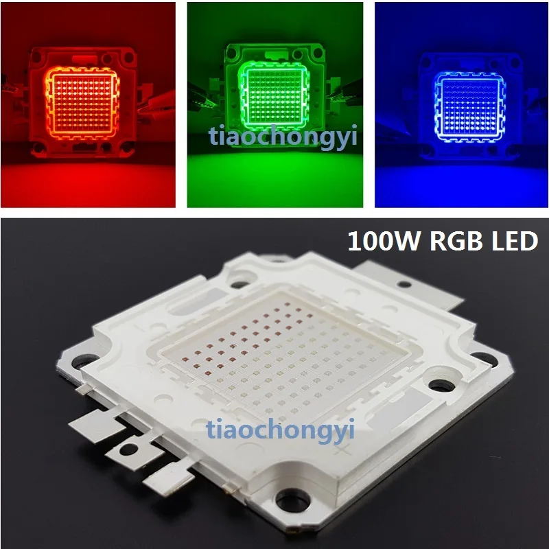 10W 20W 30W 50W 100W RGB Red Green Blue LED beads High Power Full Color LED Lamp Spotlight  Floodlight COB LED DIY