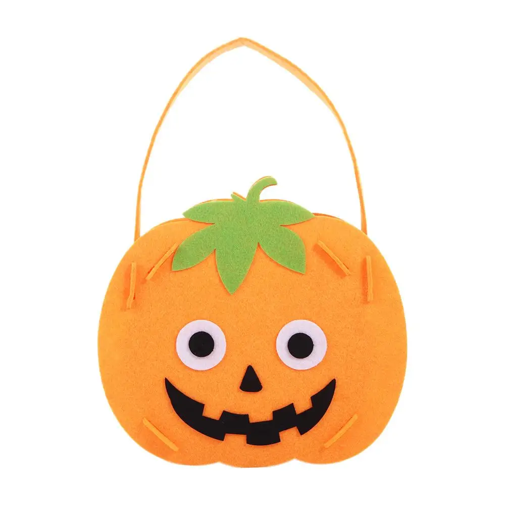

Pumpkin Cartoon For Children DIY Material Tote Bag Halloween Decoration Halloween Candy Bag Storage Bucket Gift Basket