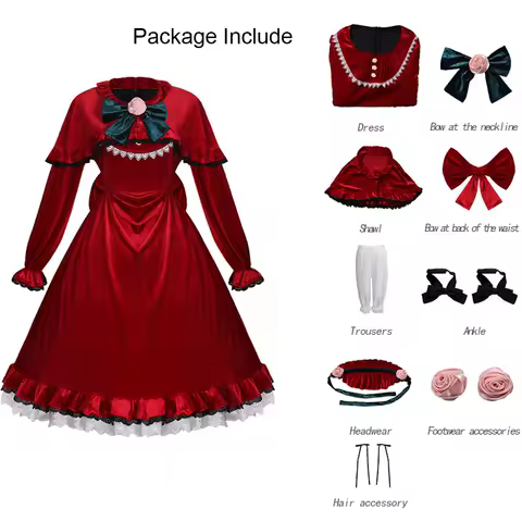 Lolita Cosplay Rozen Maiden Costumes Anime Birthday Role Play Princess Dress DokiDoki-R Halloween Mercury Gothic Y2K Outfit Set