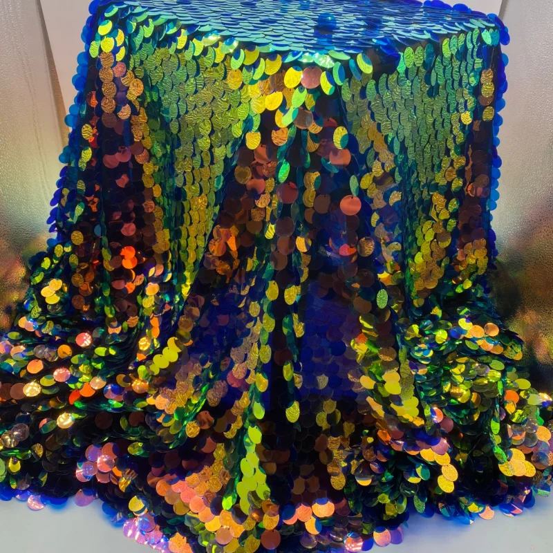 

Embroidered Mesh Fabric for DIY Sewing with Sequins Handmade Dress Background Cloth Clothing Accessories Lace Fashion Cloth