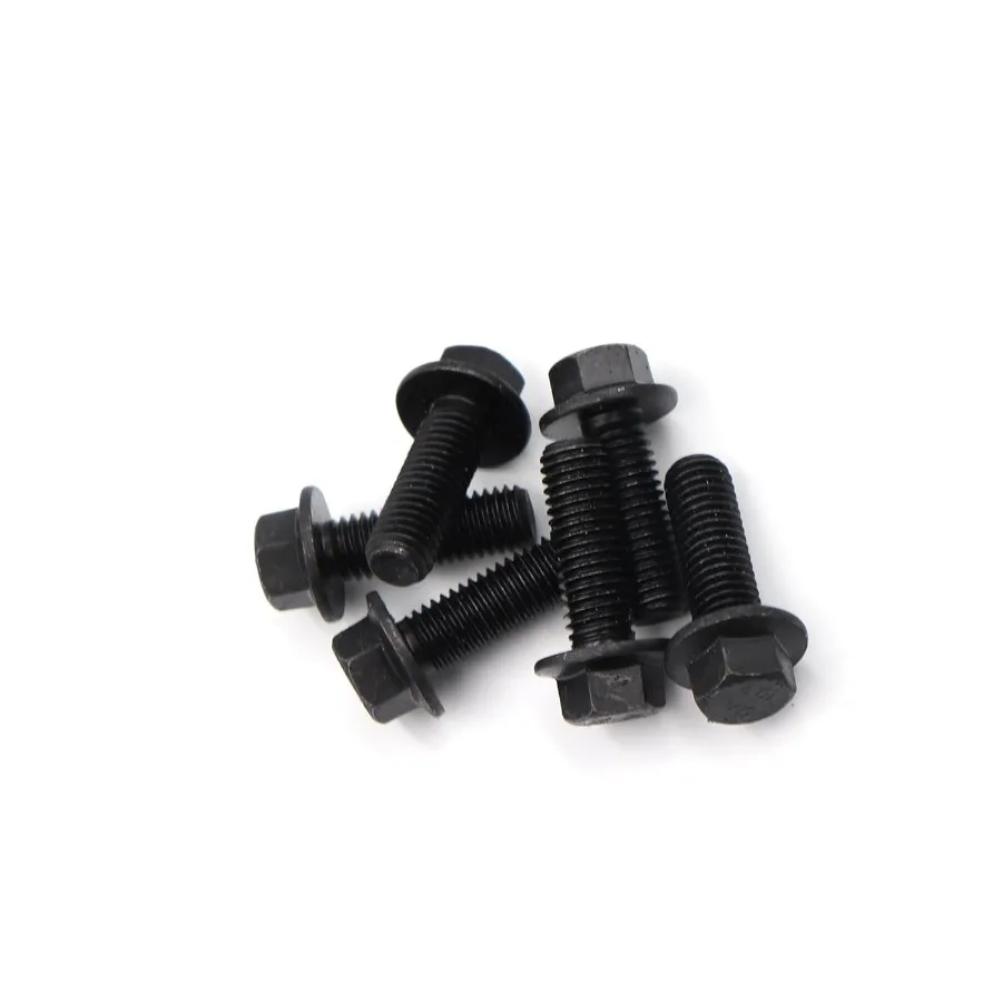 10 pz M101.5 x 25mm Bulloni Esagonali Flangiati Viti Esagonali Flangiate Mezza Filettatura Grado 10.9 Lega di Acciaio Finitura All'ossido Nero