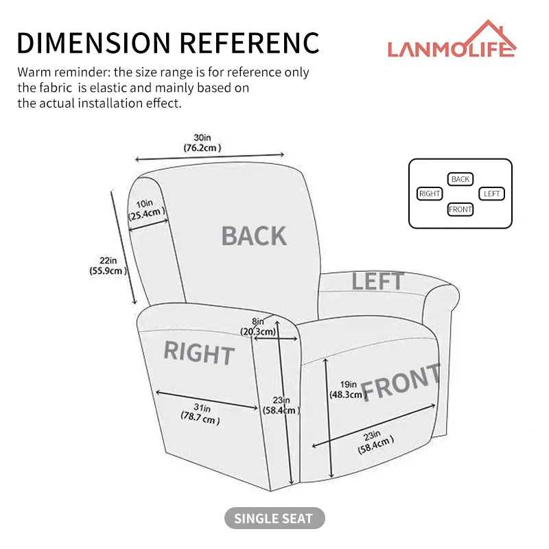 Super připoutat se recliner pohovka slipcover s elastická vlákna ne zástrčka měkké gauč pohovka obal, omyvatelné nábytek ochránce