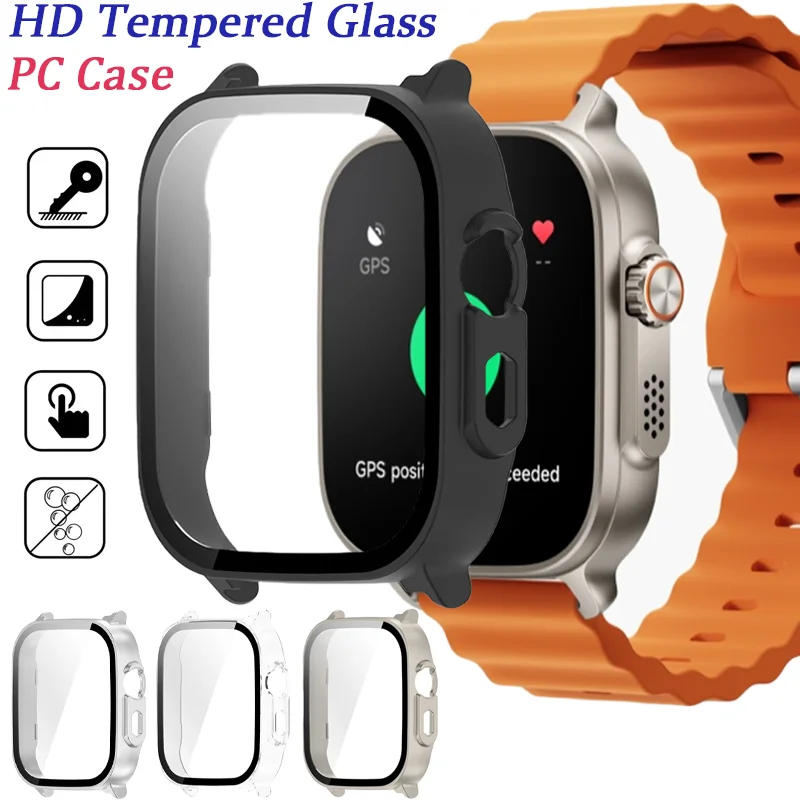 PC Case for Realme Watch 5 Full Screen HD Tempered Glass Protective Shell for Realme Watch 5 Anti-scratch Bumper Cover Accessory