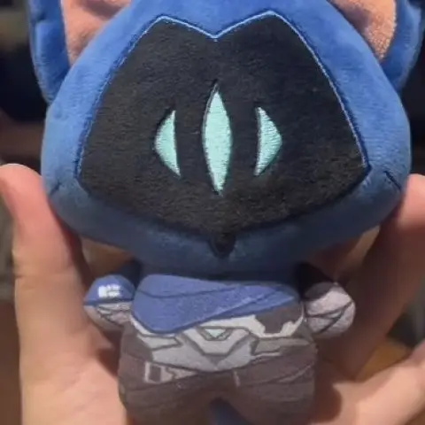 10 cm Nowy Pluszowy Brelok Valorant OMEN Shadow Cat, Uroczy Breloczek Lalka Prezent dla Graczy Kolekcjonerów Miękka Puszysta Zabawka Ozdoba