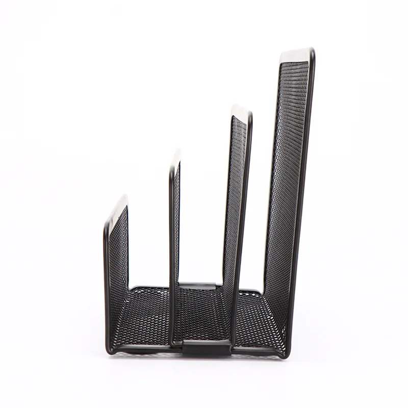 Desktop Office Stationery Desk Folders, Letter Grids Wire Mesh Multi-layer Bookshelf Envelope Rack Desk Accessories