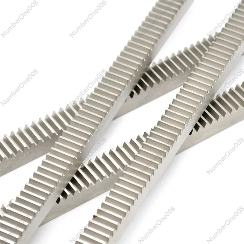 1 Set 304 Stainless Steel Rack Rail Spur Gear Straight Rack 1 Module 20 Teeth Hole 6-10mm Pinion CNC Parts Can Be Customized