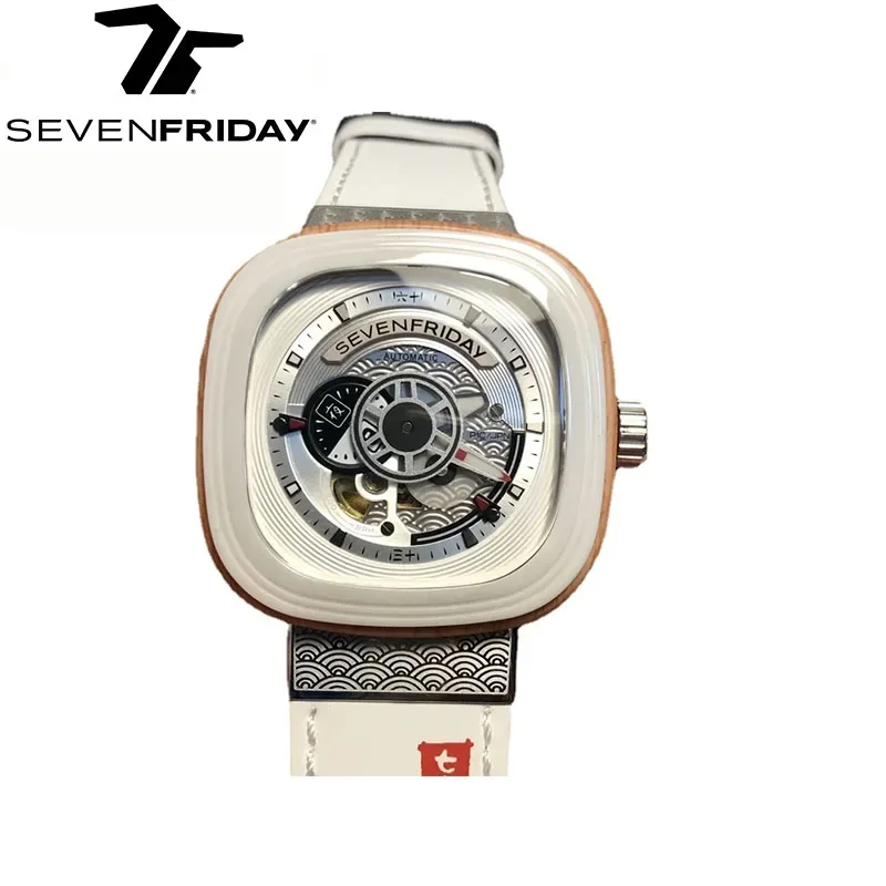 SEVEN FRIDAY watch P1B/03men\'s fully automatic mechanical watch P series waterproof fashion men watch luxury brand New Year gift