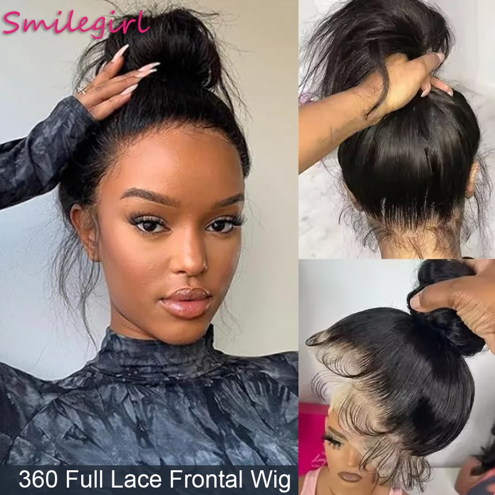 

Brazilian Straight 360 Lace Front Wigs Human Hair 30 Inch 360 HD Transparent Lace Front 250% Density Human Hair Wigs For Women