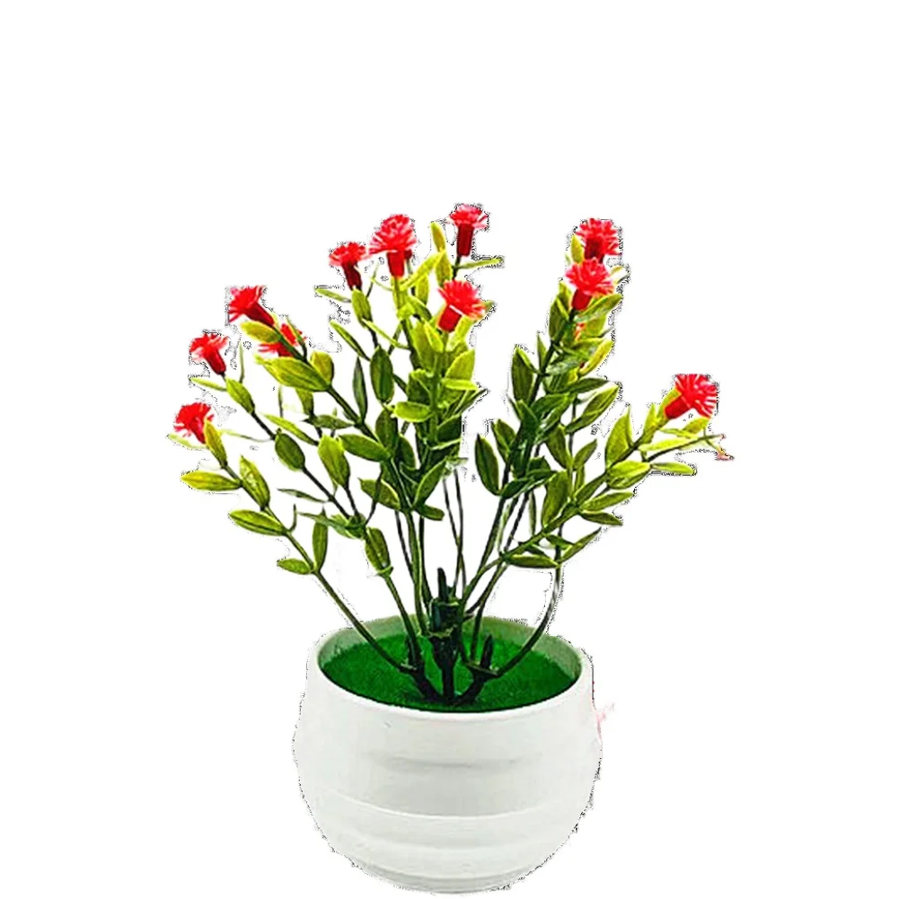 Artificial Gypsophila Flower Potted Plant for Home Office Desk Table Decor Realistic Simulation PP Plastic No Water No Sunlight