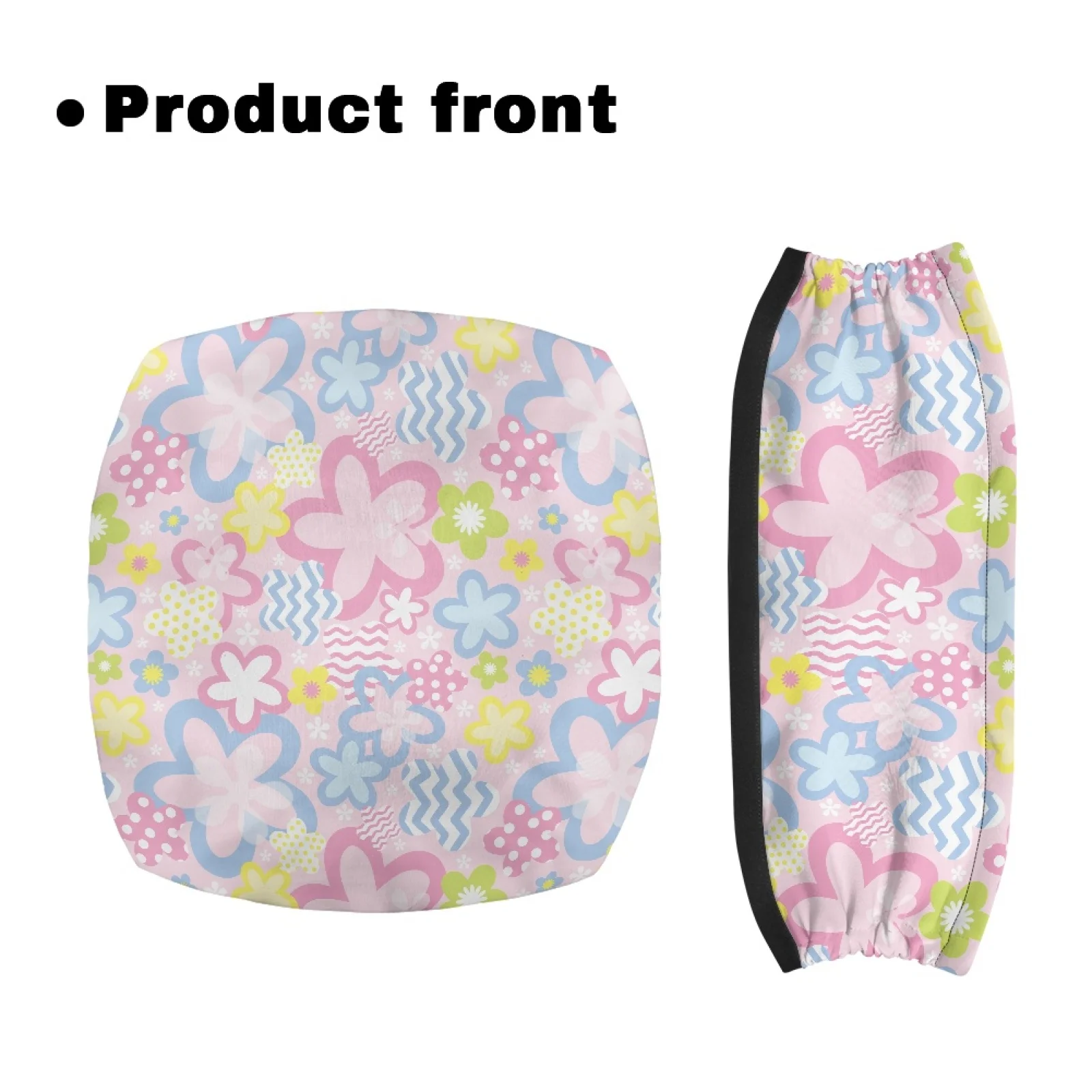 Coloranimal Durable Easy to Clean 2 Pieces Rollator Seat Back Cover for Women for Outdoor Flower Design